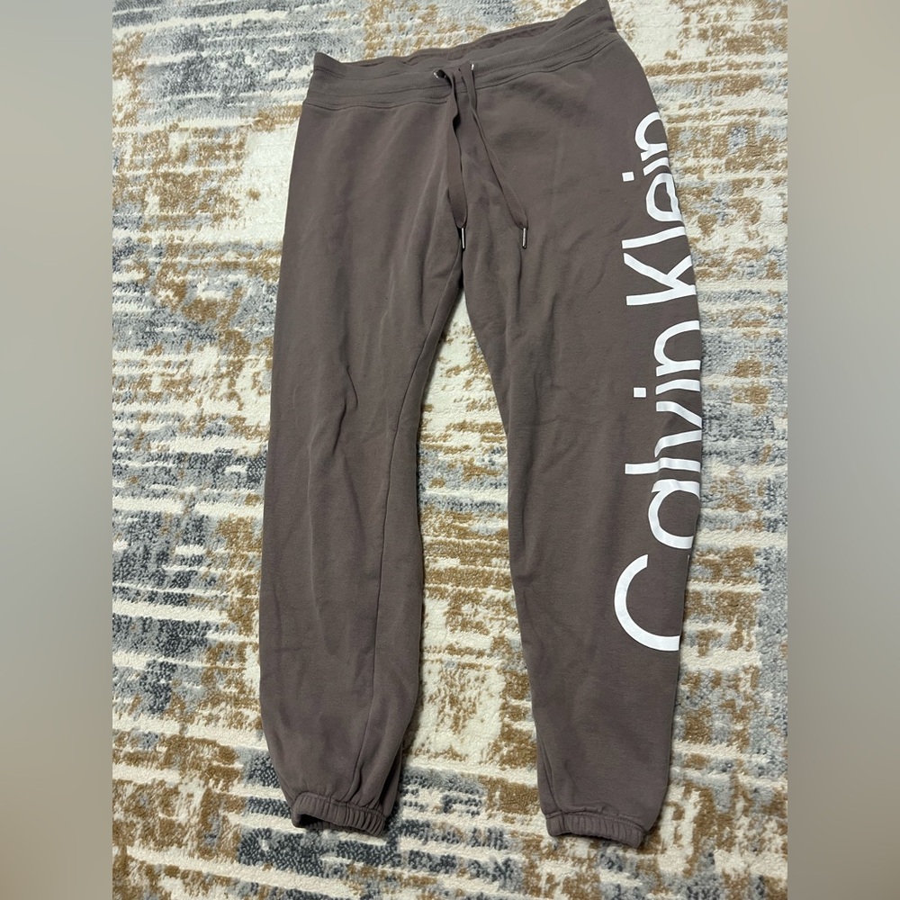Calvin Klein Taupe Joggers with Logo